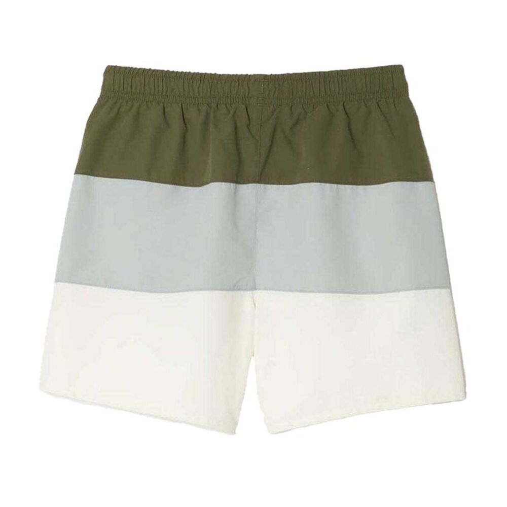 Lacoste Boys Colour Block Relaxed Fit Swim Shorts / Green